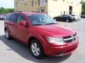 2009 Inferno Red Crystal Pearl Dodge Journey SXT  photo #12