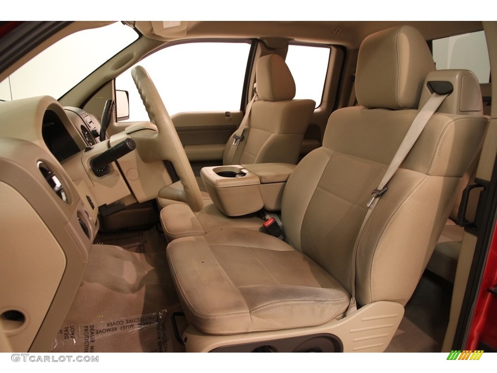 2008 F150 XLT SuperCab 4x4 - Redfire Metallic / Tan photo #5