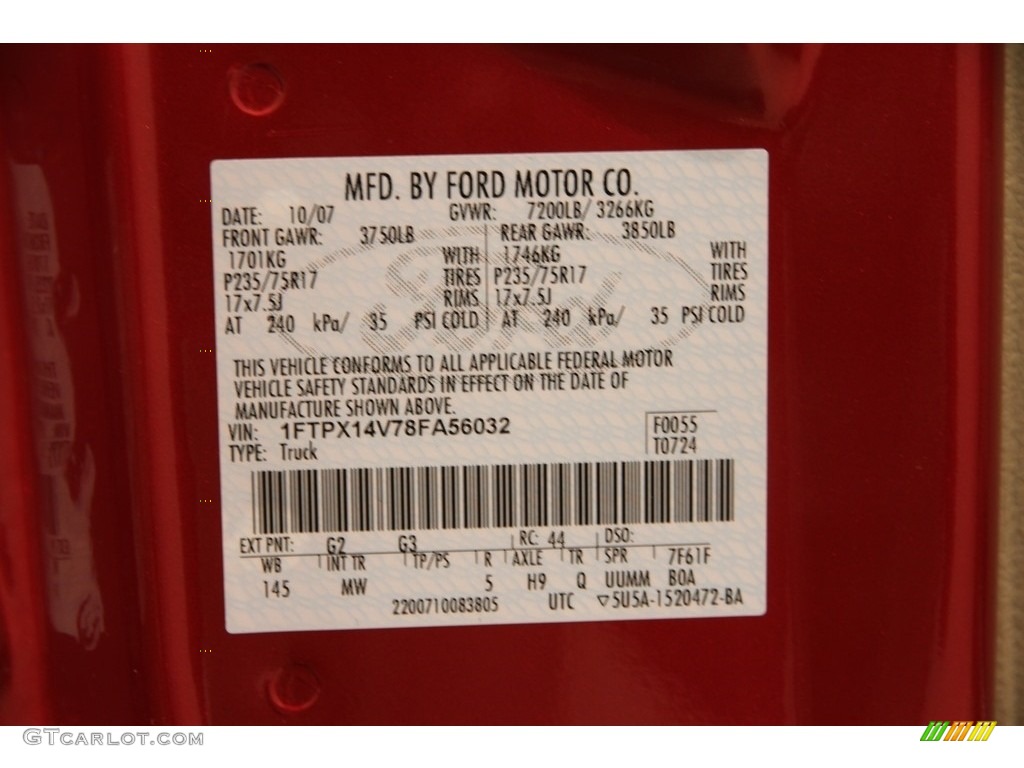 2008 F150 XLT SuperCab 4x4 - Redfire Metallic / Tan photo #14