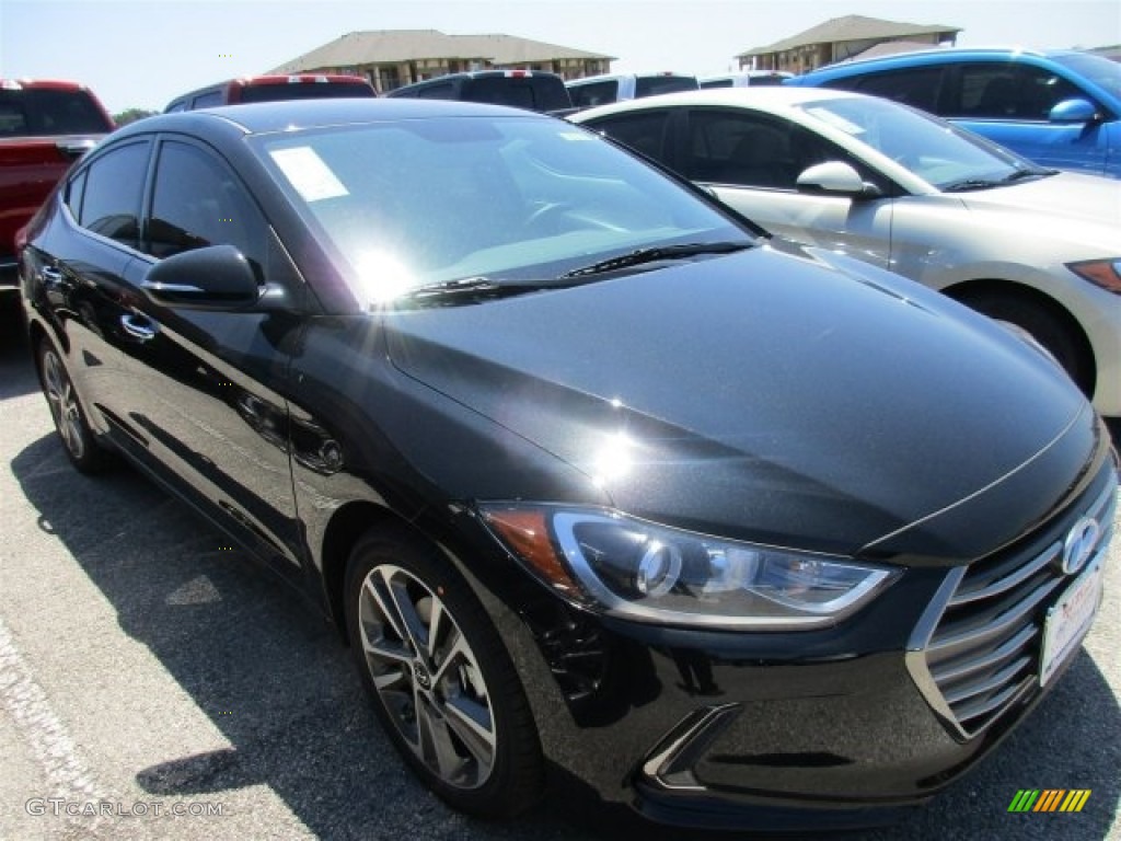 2017 Elantra Limited - Black / Gray photo #2
