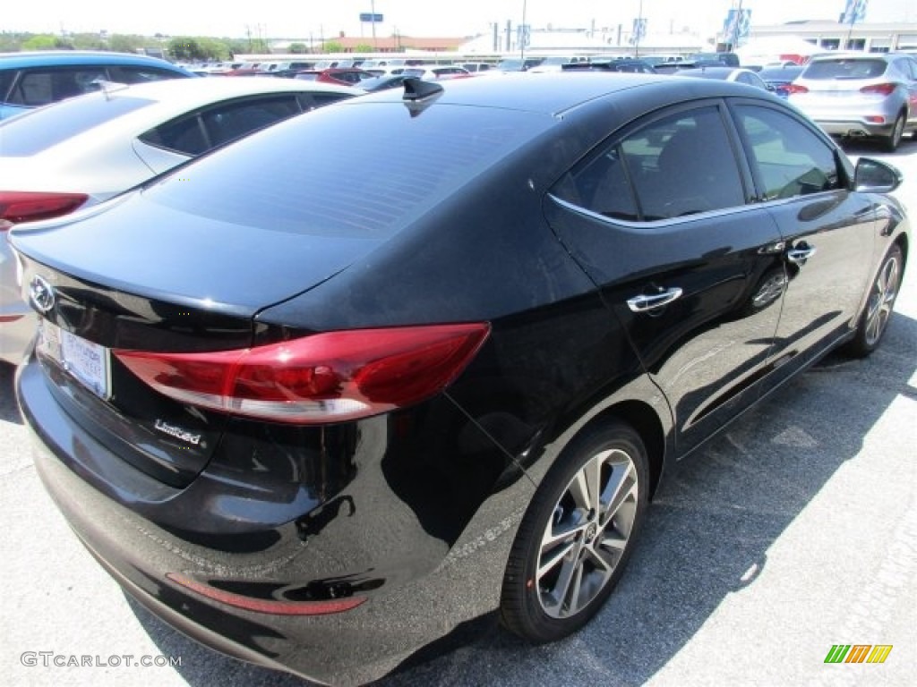 2017 Elantra Limited - Black / Gray photo #8