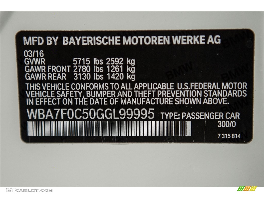 Alpine White 2016 BMW 7 Series 750i Sedan Exterior Photo #112754326