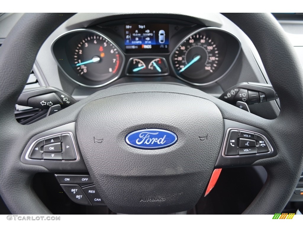2017 Ford Escape SE Charcoal Black Steering Wheel Photo #112755632