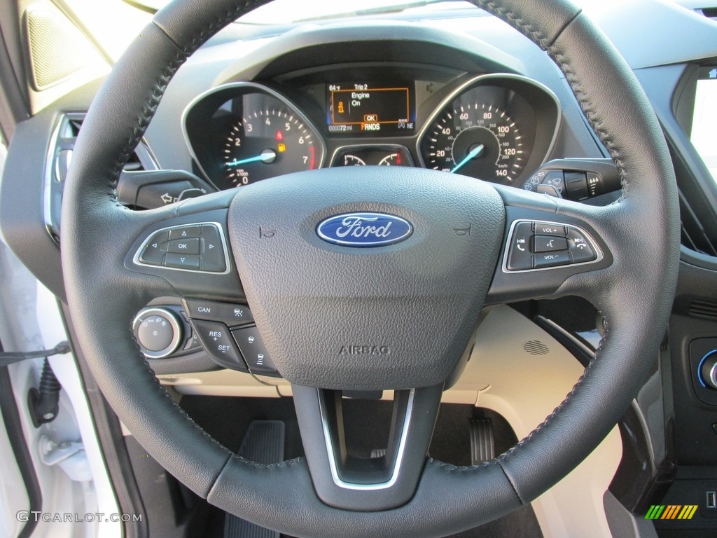 2017 Ford Escape Titanium Medium Light Stone Steering Wheel Photo #112756910