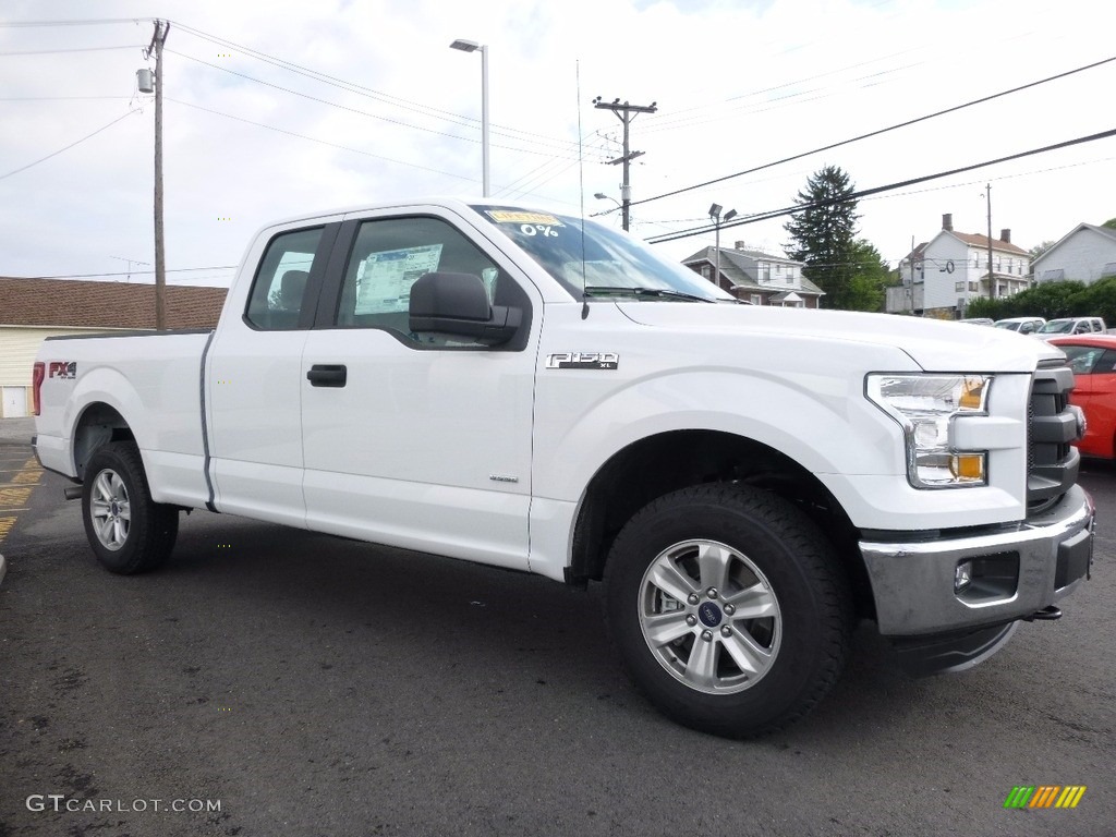 2016 F150 XLT SuperCab 4x4 - Oxford White / Medium Earth Gray photo #3