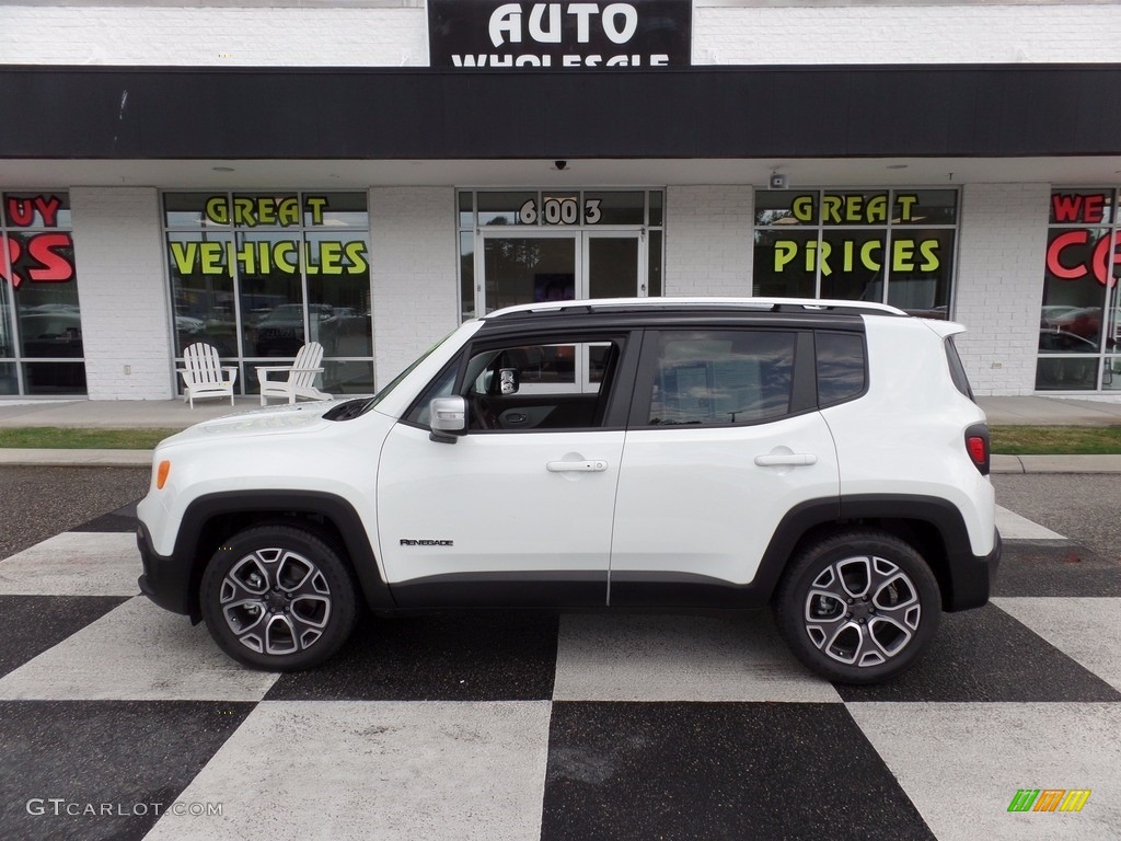 2015 Renegade Limited - Alpine White / Bark Brown/Ski Gray photo #1