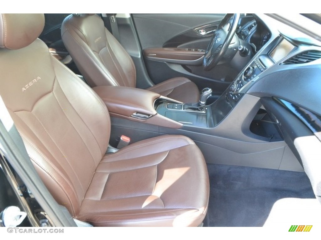 2013 Azera  - Black Onyx Pearl / Chestnut Brown photo #17