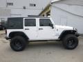 2012 Bright White Jeep Wrangler Unlimited Sport 4x4  photo #8