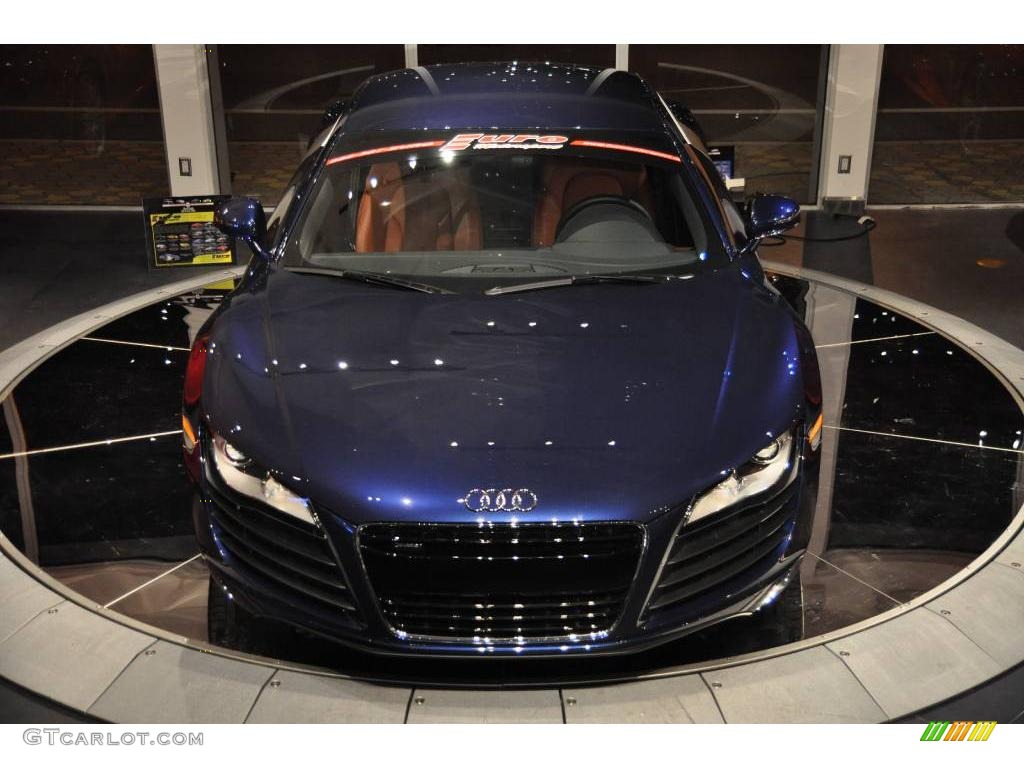 2009 R8 4.2 FSI quattro - Mugello Blue Pearl Effect / Fine Nappa Tuscan Brown Leather photo #2