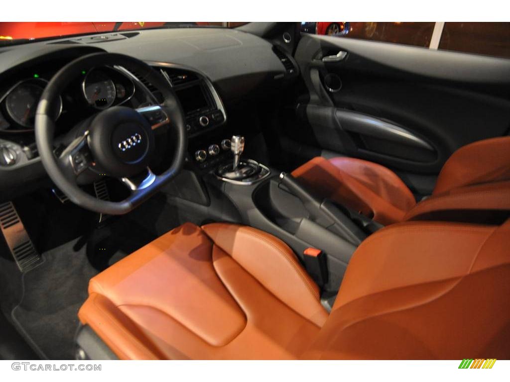 2009 R8 4.2 FSI quattro - Mugello Blue Pearl Effect / Fine Nappa Tuscan Brown Leather photo #8