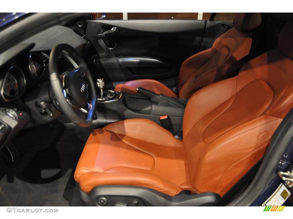 2009 R8 4.2 FSI quattro - Mugello Blue Pearl Effect / Fine Nappa Tuscan Brown Leather photo #9