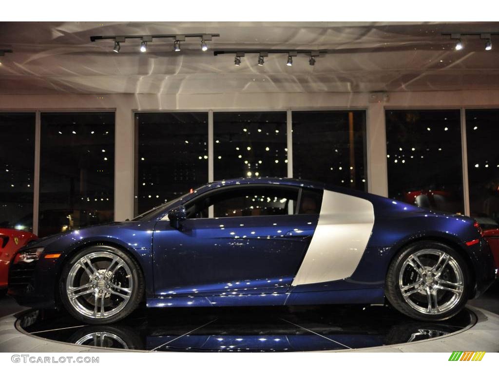 2009 R8 4.2 FSI quattro - Mugello Blue Pearl Effect / Fine Nappa Tuscan Brown Leather photo #10