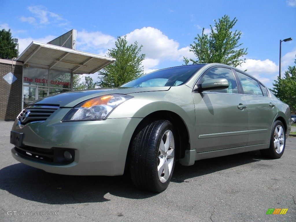 2007 Altima 3.5 SE - Metallic Jade / Blond photo #6