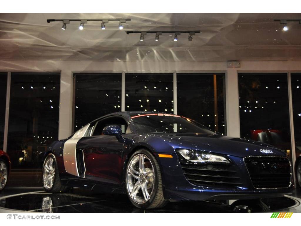 2009 R8 4.2 FSI quattro - Mugello Blue Pearl Effect / Fine Nappa Tuscan Brown Leather photo #25
