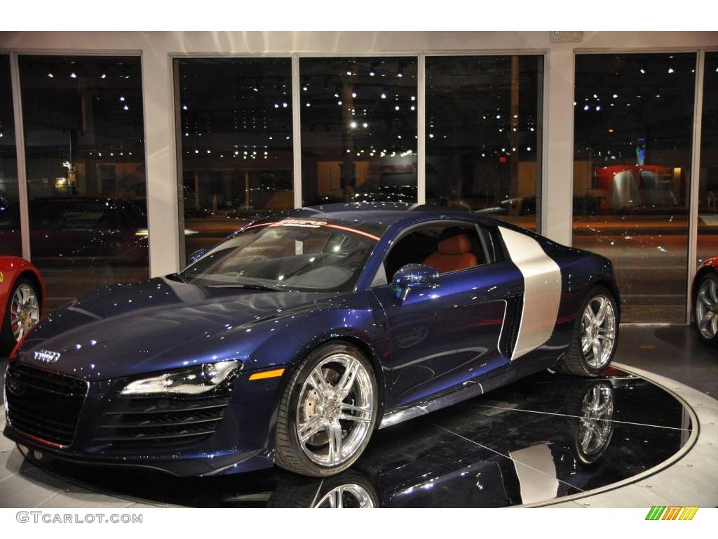 2009 R8 4.2 FSI quattro - Mugello Blue Pearl Effect / Fine Nappa Tuscan Brown Leather photo #33