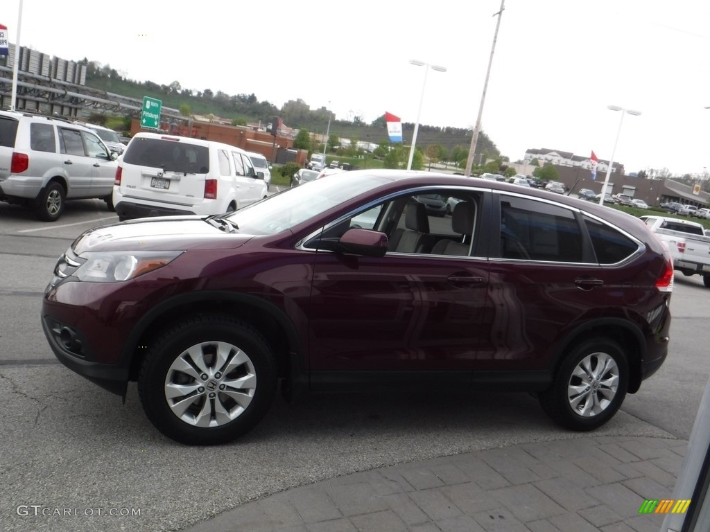 2014 CR-V EX AWD - Basque Red Pearl II / Gray photo #7