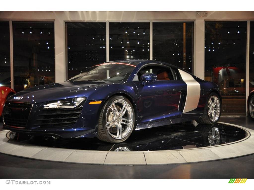2009 R8 4.2 FSI quattro - Mugello Blue Pearl Effect / Fine Nappa Tuscan Brown Leather photo #34