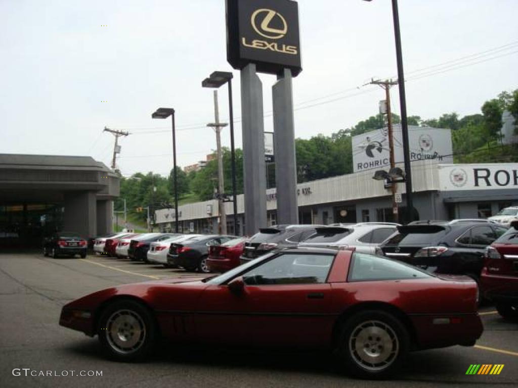 1986 Corvette Coupe - Dark Red Metallic / Saddle photo #1