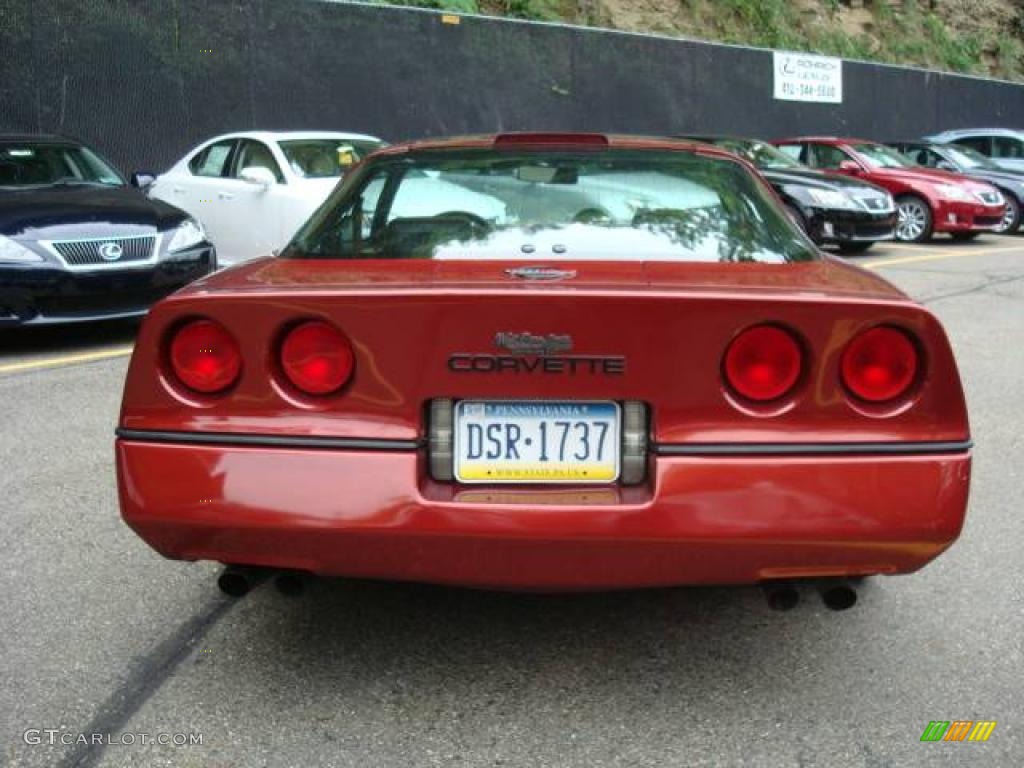 1986 Corvette Coupe - Dark Red Metallic / Saddle photo #3
