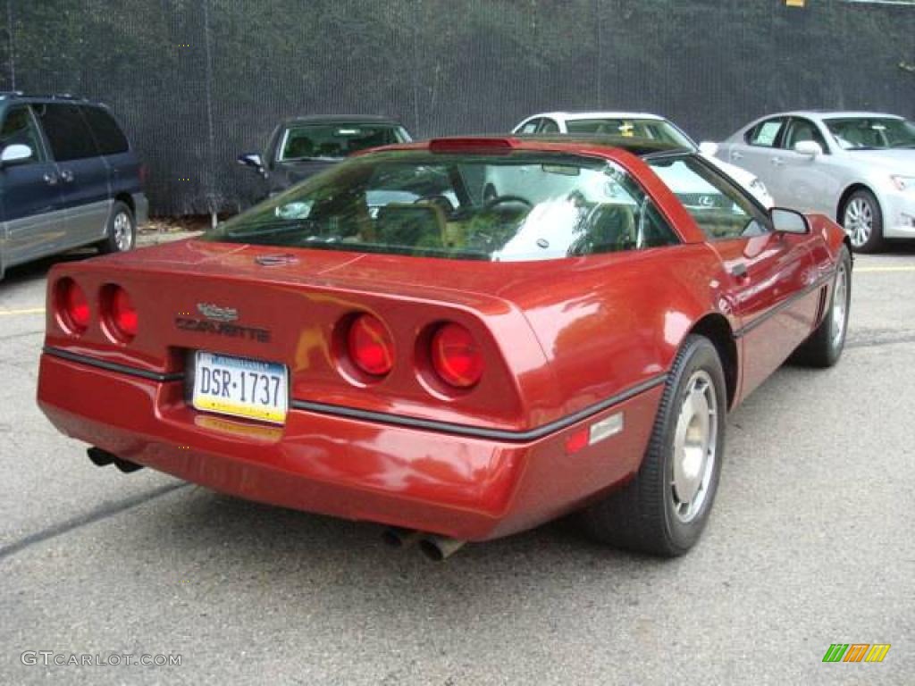 1986 Corvette Coupe - Dark Red Metallic / Saddle photo #4