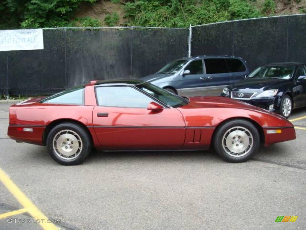1986 Corvette Coupe - Dark Red Metallic / Saddle photo #5