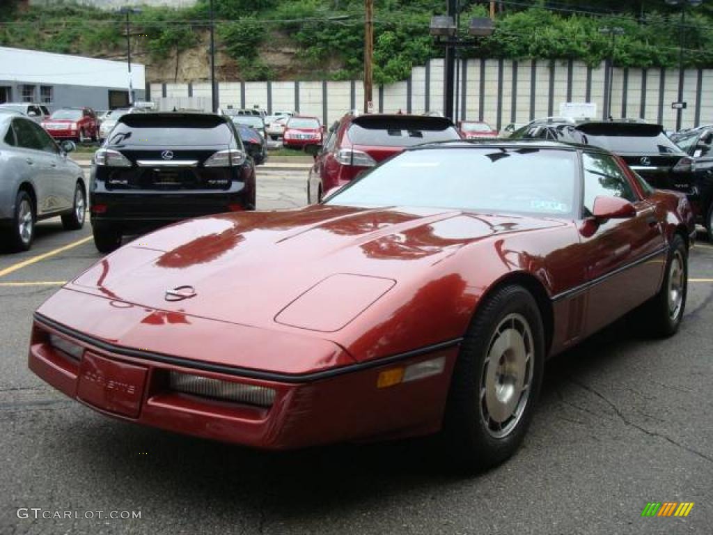 1986 Corvette Coupe - Dark Red Metallic / Saddle photo #8
