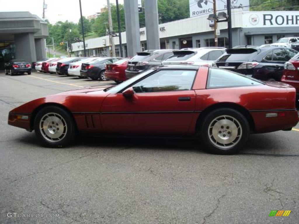 1986 Corvette Coupe - Dark Red Metallic / Saddle photo #9