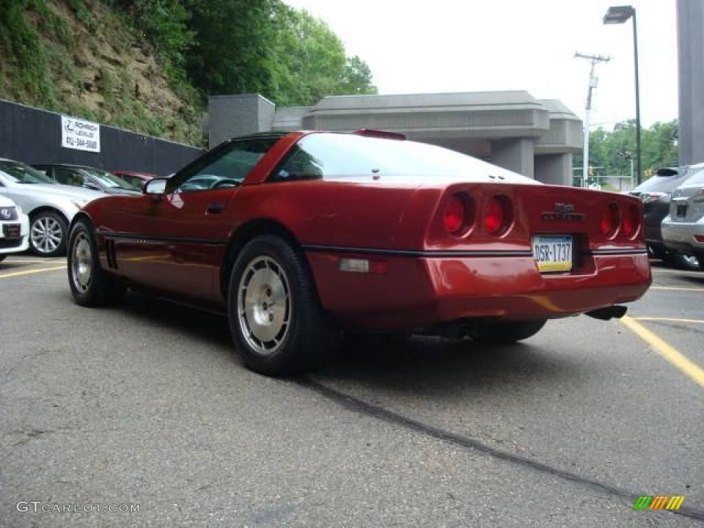 1986 Corvette Coupe - Dark Red Metallic / Saddle photo #10