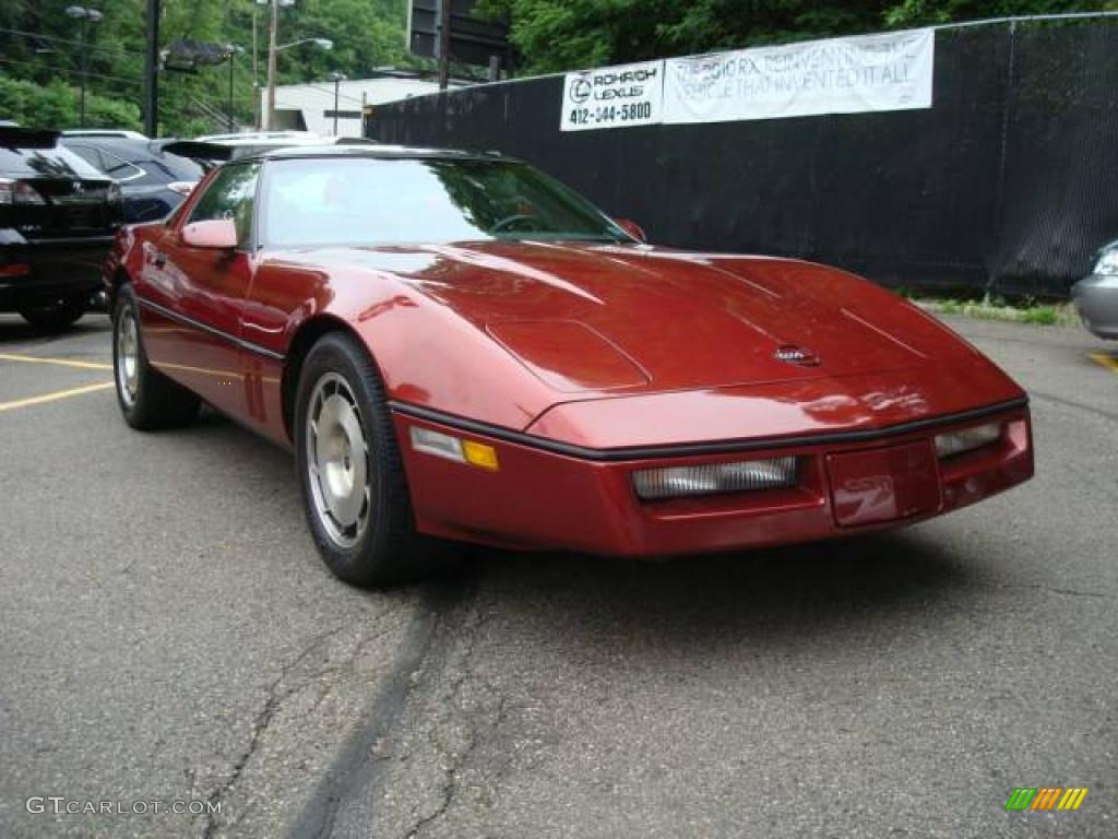 1986 Corvette Coupe - Dark Red Metallic / Saddle photo #12