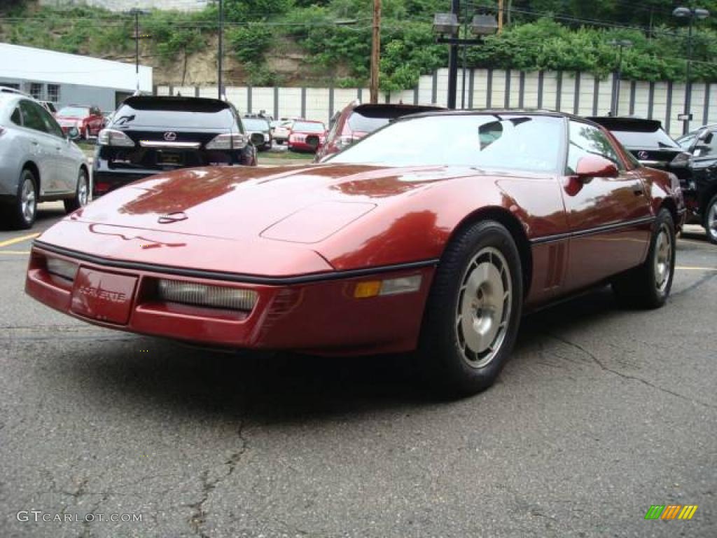 1986 Corvette Coupe - Dark Red Metallic / Saddle photo #13