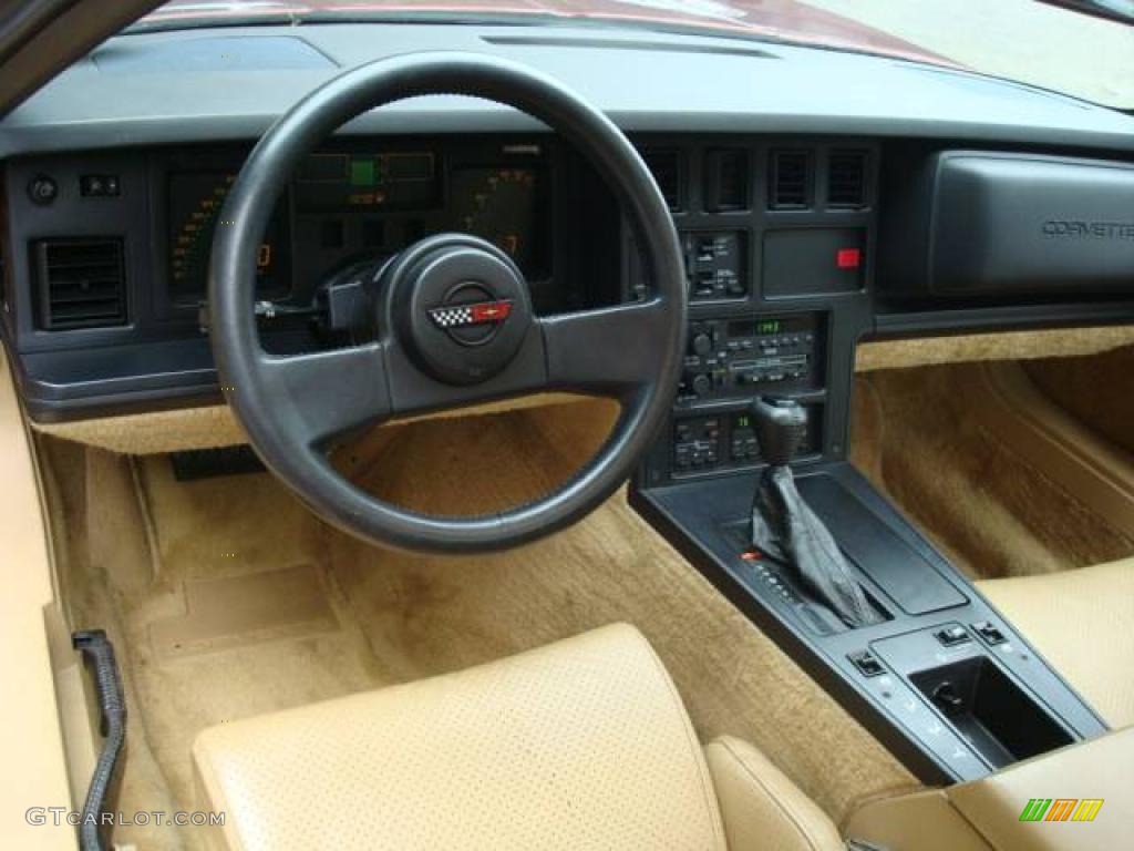 1986 Corvette Coupe - Dark Red Metallic / Saddle photo #15