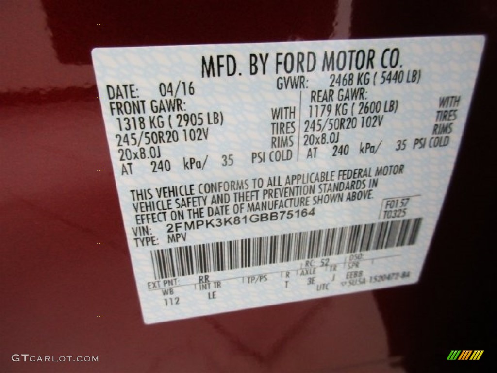 2016 Edge Titanium - Ruby Red / Ebony photo #32