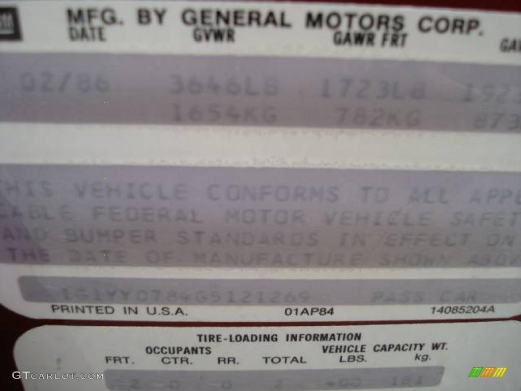 1986 Corvette Coupe - Dark Red Metallic / Saddle photo #28