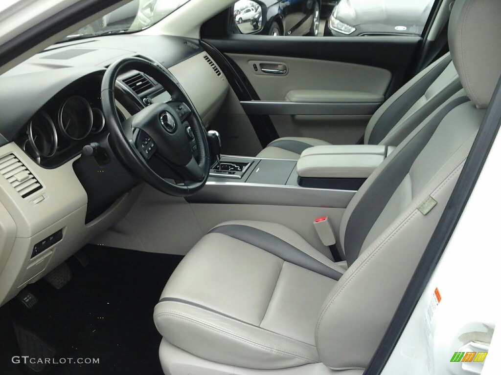 2011 CX-9 Grand Touring AWD - Crystal White Pearl Mica / Sand photo #8