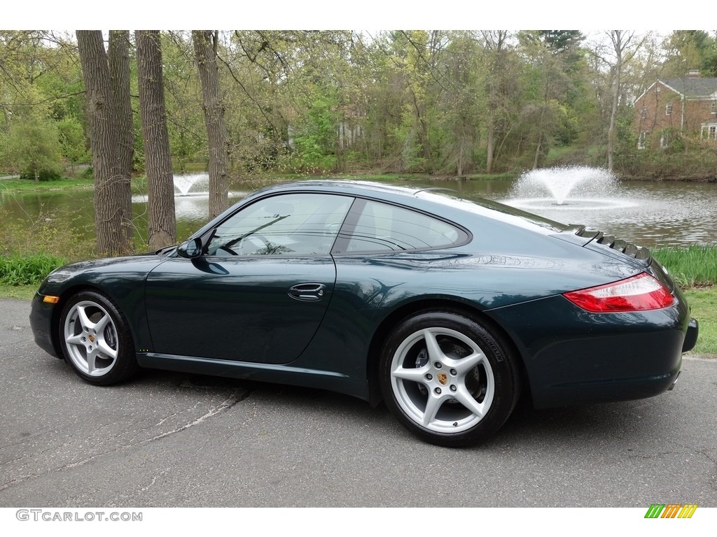 2005 911 Carrera Coupe - Dark Teal Metallic / Stone Grey photo #4