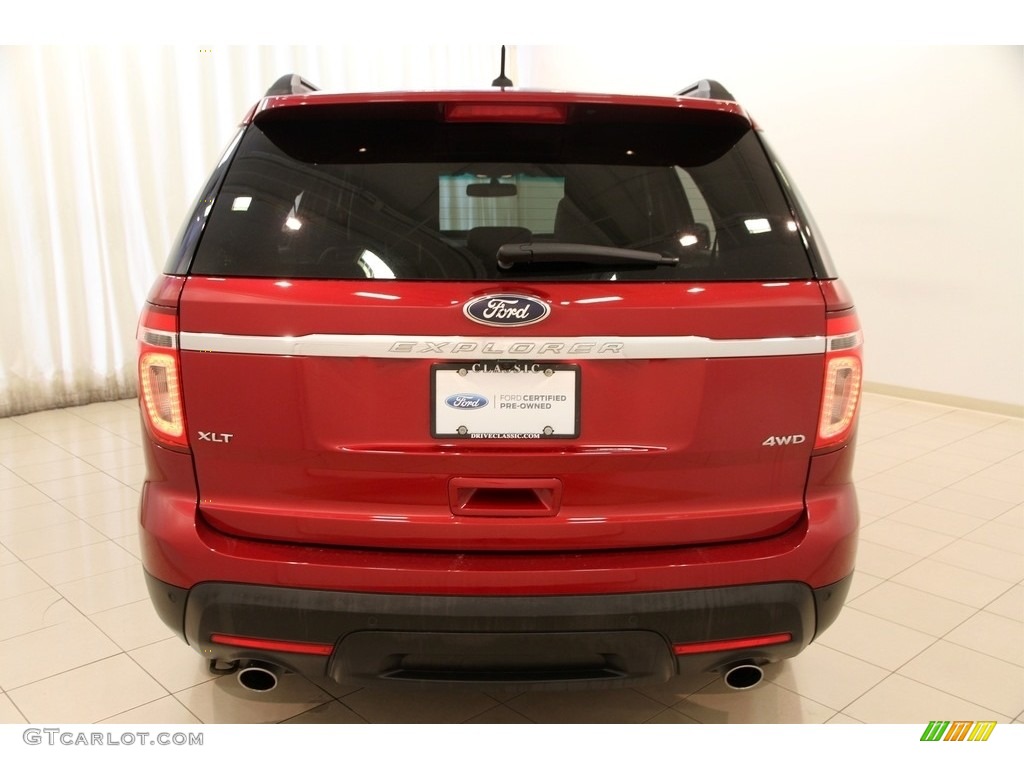 2014 Explorer XLT 4WD - Ruby Red / Medium Light Stone photo #18