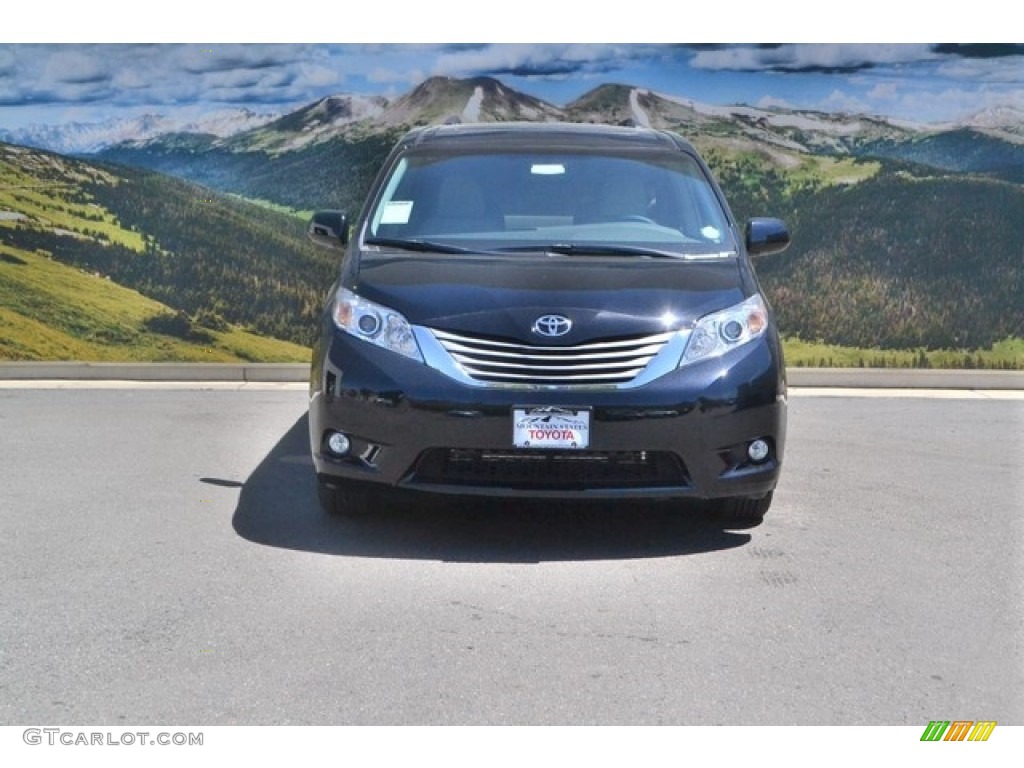 2016 Sienna XLE Premium AWD - Midnight Black Metallic / Ash photo #2