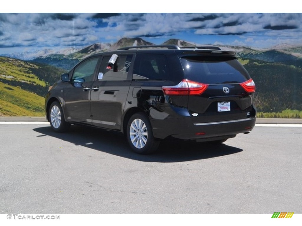 2016 Sienna XLE Premium AWD - Midnight Black Metallic / Ash photo #3