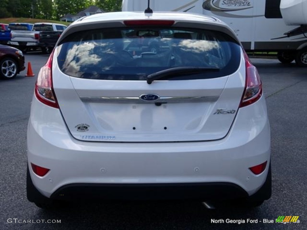2016 Fiesta Titanium Hatchback - White Platinum Metallic Tri-coat / Medium Light Stone photo #4