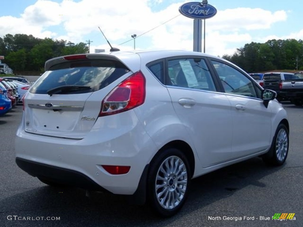 2016 Fiesta Titanium Hatchback - White Platinum Metallic Tri-coat / Medium Light Stone photo #5