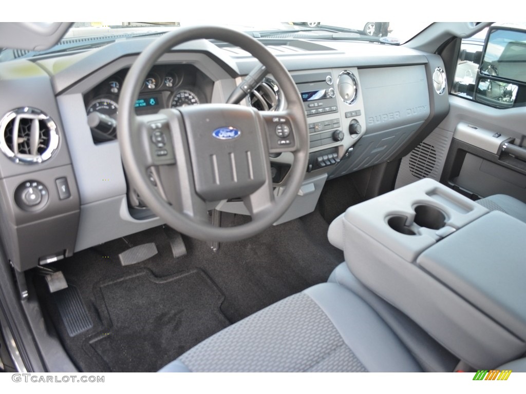 Steel Interior 2016 Ford F250 Super Duty XLT Crew Cab 4x4 Photo #112801820