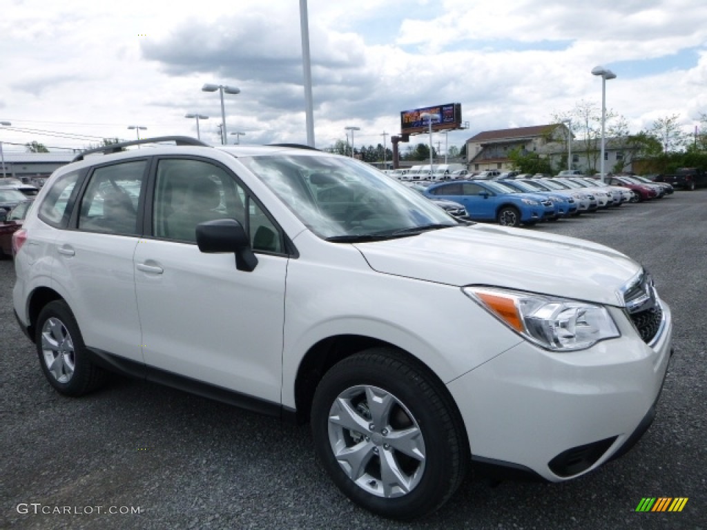 2016 Forester 2.5i - Crystal White Pearl / Black photo #1