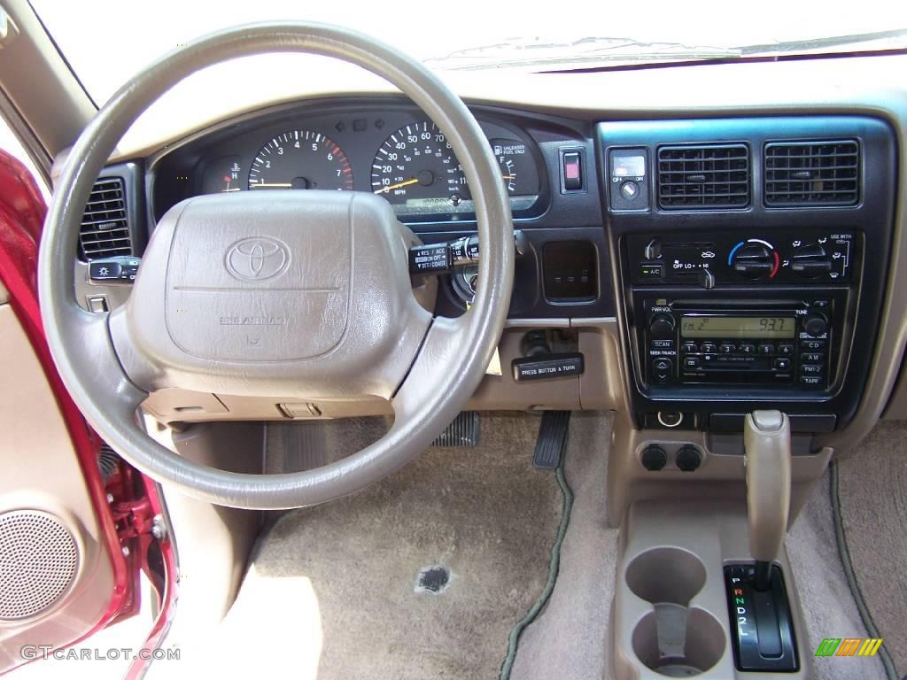 2000 Tacoma V6 PreRunner Extended Cab - Sunfire Red Pearl / Oak photo #11