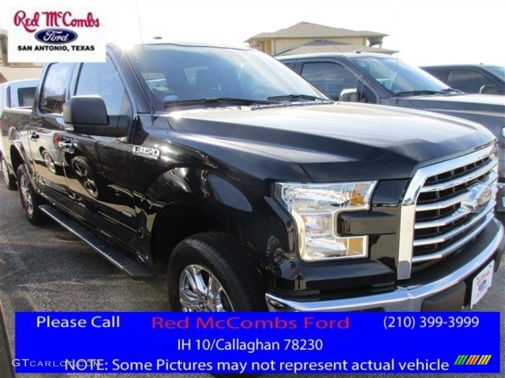 2016 F150 XLT SuperCrew 4x4 - Shadow Black / Medium Earth Gray photo #1