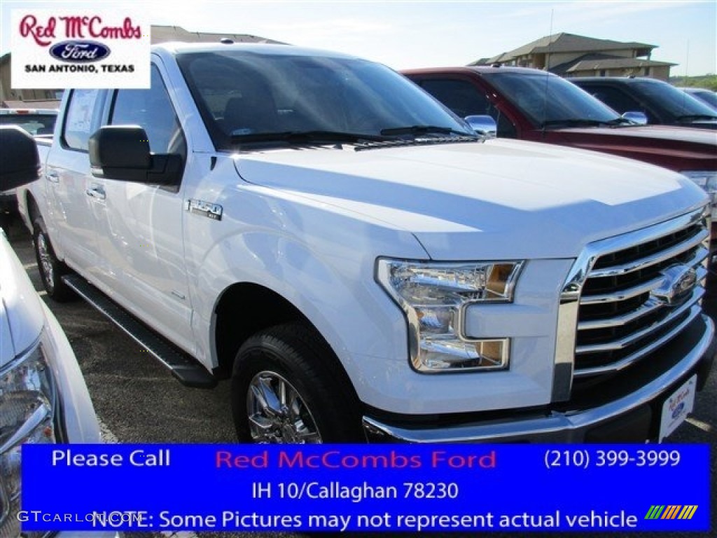 2016 F150 XLT SuperCrew 4x4 - Oxford White / Medium Earth Gray photo #1