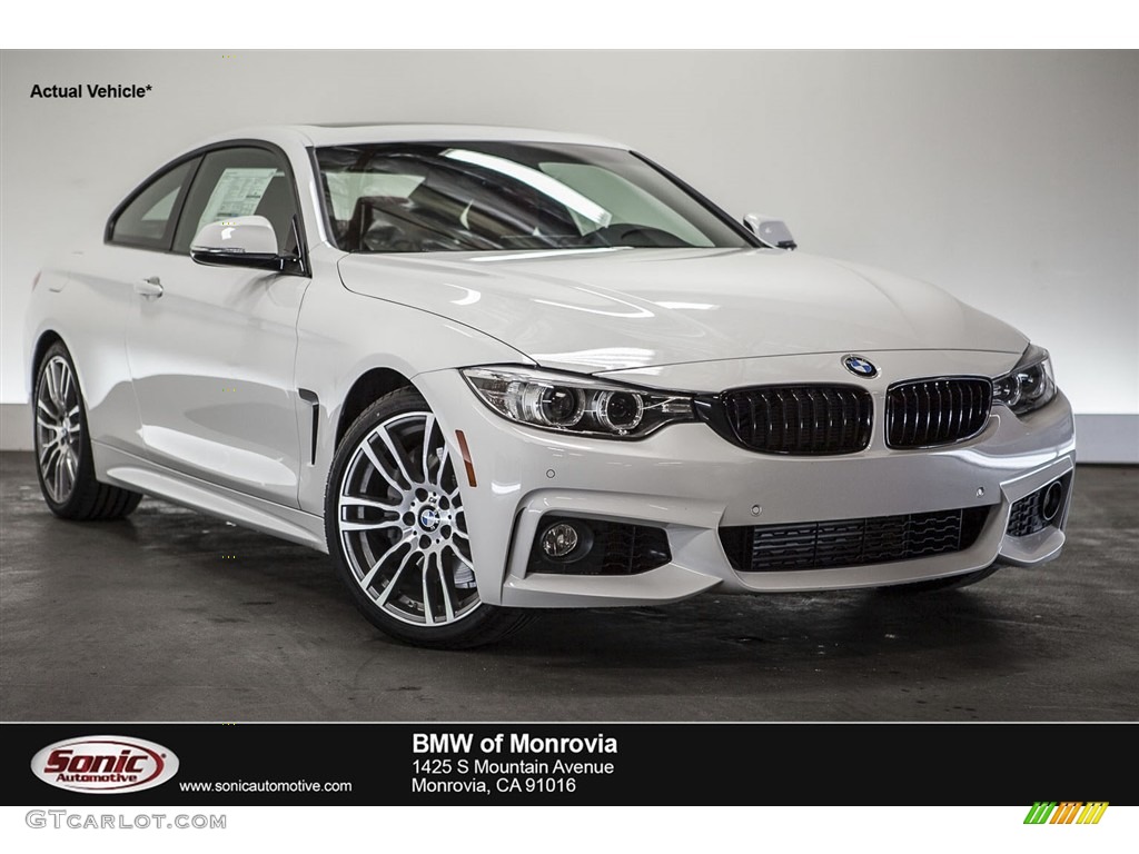 2016 4 Series 428i Coupe - Alpine White / Coral Red photo #1