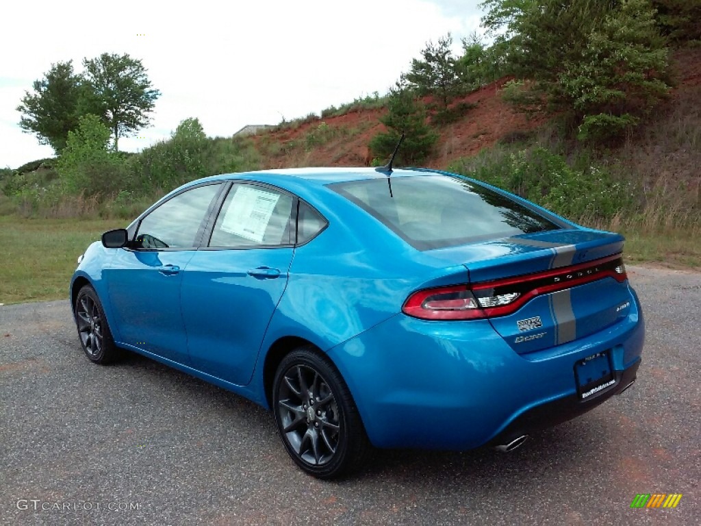 2016 Dart SXT Rallye - Laser Blue Pearl / Black/Light Tungsten photo #2