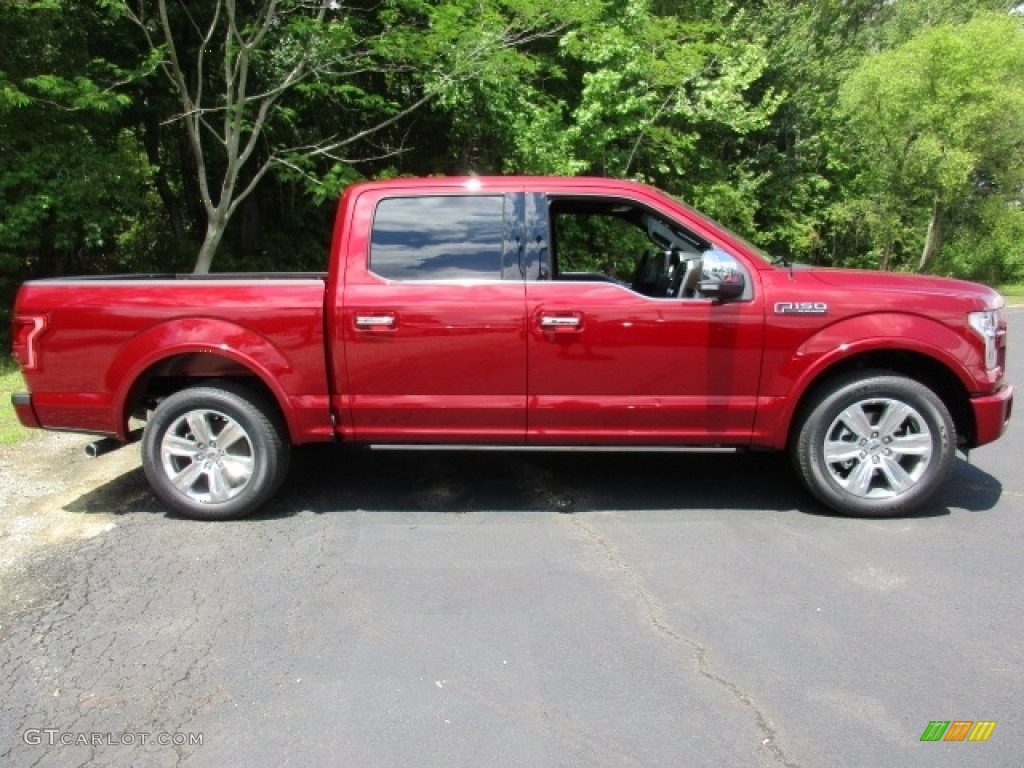 2016 F150 Platinum SuperCrew - Ruby Red / Platinum Brunello photo #2