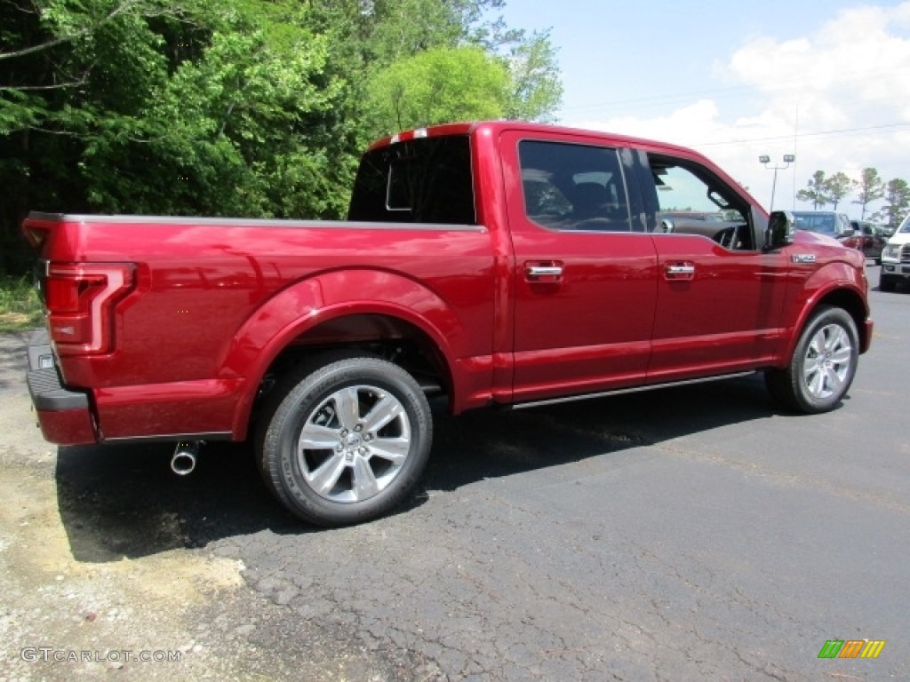 2016 F150 Platinum SuperCrew - Ruby Red / Platinum Brunello photo #3