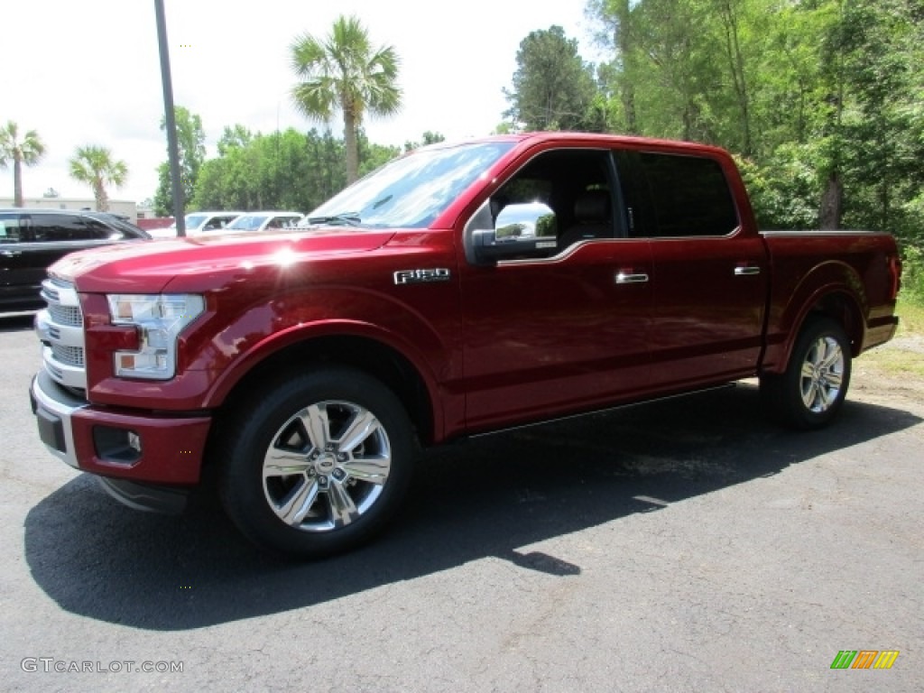 2016 F150 Platinum SuperCrew - Ruby Red / Platinum Brunello photo #7